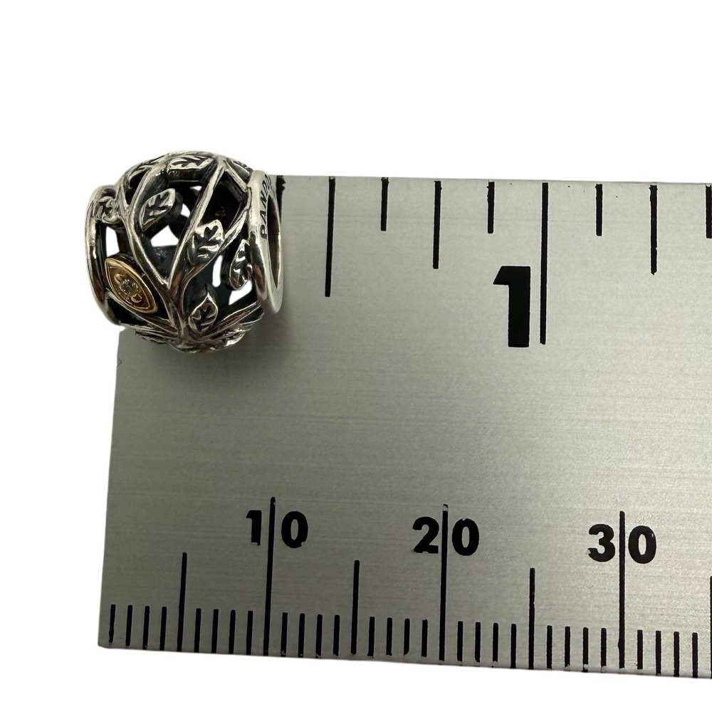NWT Pandora Family Tree Charm 791205CZ Sterling Silver 14k Gold Cubic Zirconia - Picture 9 of 9